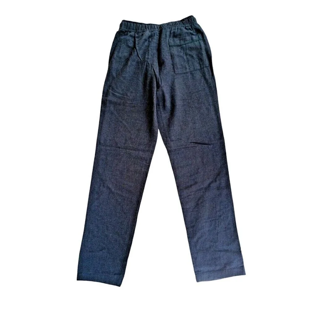 J. Crew Pajama Pant Mens XS Flannel Blue Pockets Hidden Fly Reimagined BC520 NWT